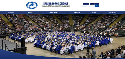 Screen Shot Springboro Schools Webpage