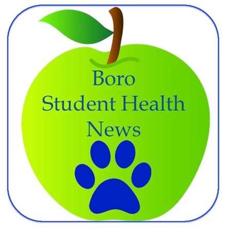 Boro Student Health News Apple w/Paw Print